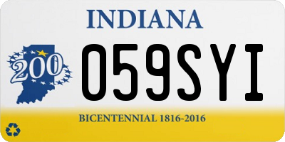 IN license plate 059SYI