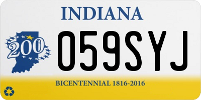 IN license plate 059SYJ