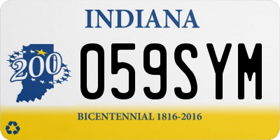 IN license plate 059SYM