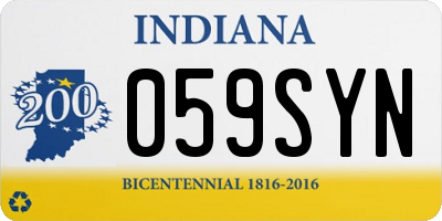 IN license plate 059SYN