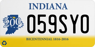 IN license plate 059SYO