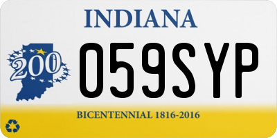 IN license plate 059SYP