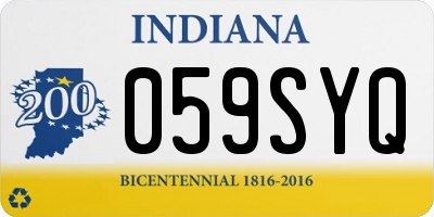 IN license plate 059SYQ