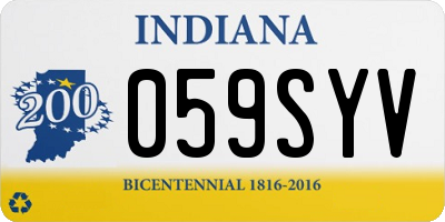 IN license plate 059SYV