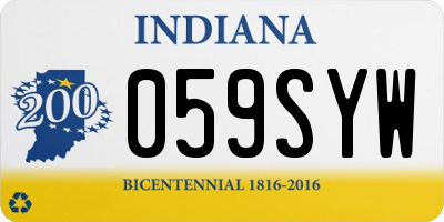 IN license plate 059SYW
