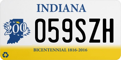 IN license plate 059SZH