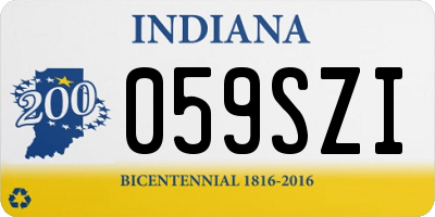 IN license plate 059SZI