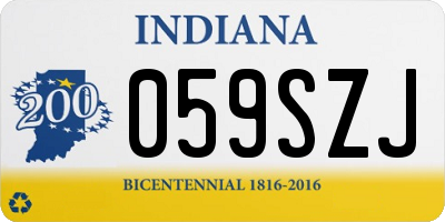 IN license plate 059SZJ