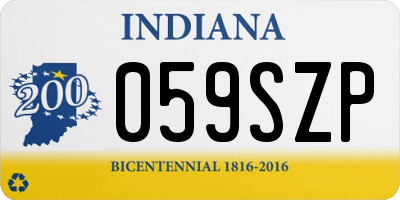 IN license plate 059SZP
