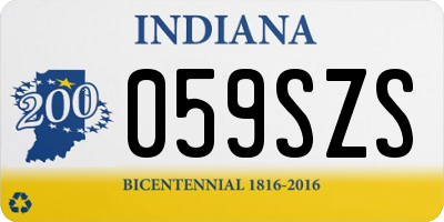 IN license plate 059SZS
