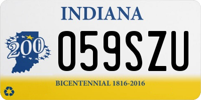 IN license plate 059SZU