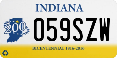 IN license plate 059SZW