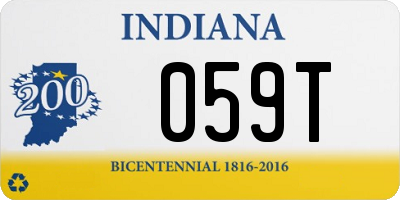 IN license plate 059T