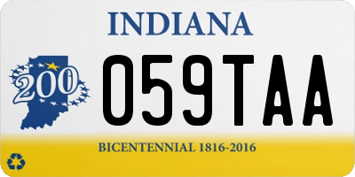 IN license plate 059TAA