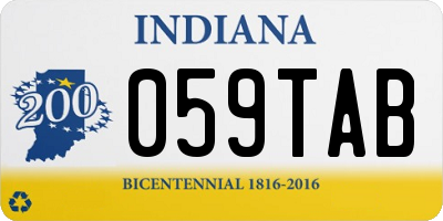 IN license plate 059TAB