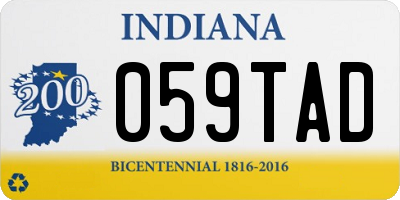IN license plate 059TAD