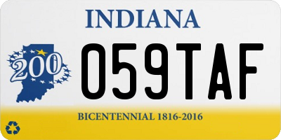 IN license plate 059TAF