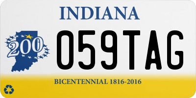 IN license plate 059TAG