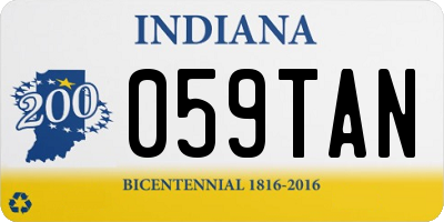 IN license plate 059TAN