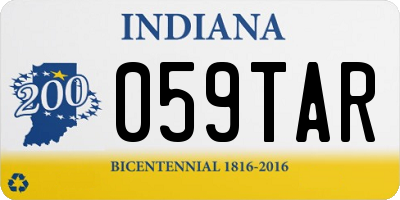IN license plate 059TAR