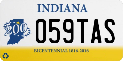 IN license plate 059TAS