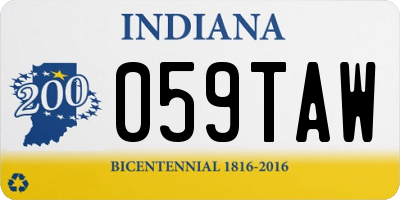 IN license plate 059TAW