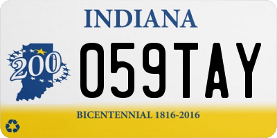 IN license plate 059TAY