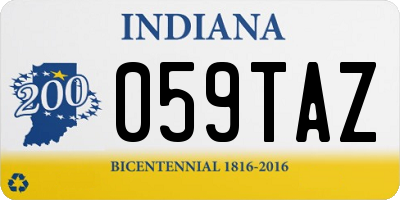 IN license plate 059TAZ