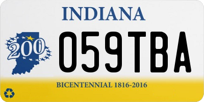 IN license plate 059TBA