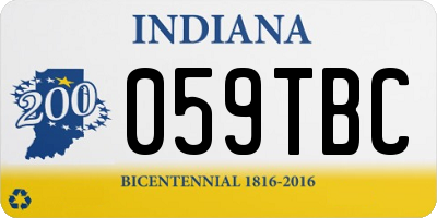 IN license plate 059TBC