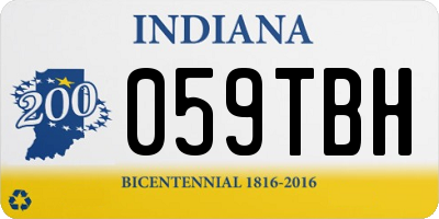 IN license plate 059TBH