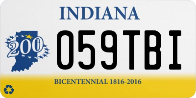 IN license plate 059TBI