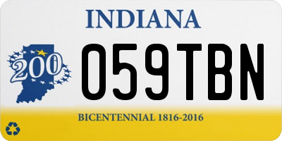 IN license plate 059TBN