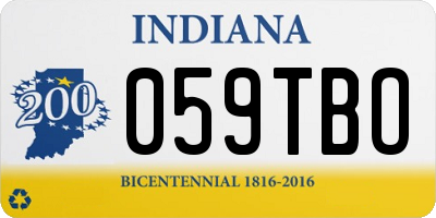 IN license plate 059TBO