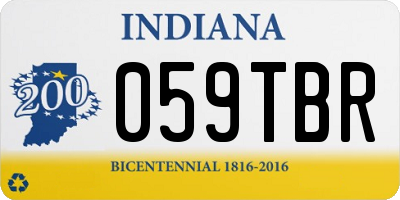 IN license plate 059TBR