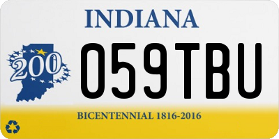 IN license plate 059TBU
