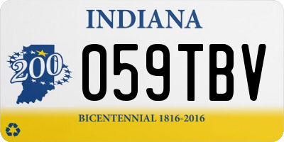 IN license plate 059TBV