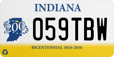 IN license plate 059TBW