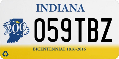IN license plate 059TBZ