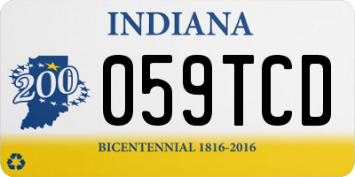 IN license plate 059TCD