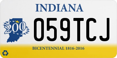 IN license plate 059TCJ