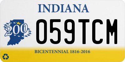 IN license plate 059TCM