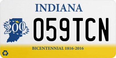 IN license plate 059TCN