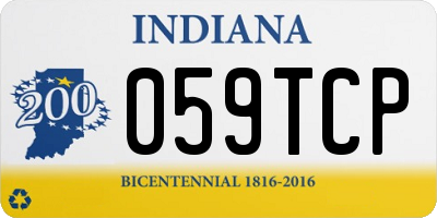 IN license plate 059TCP