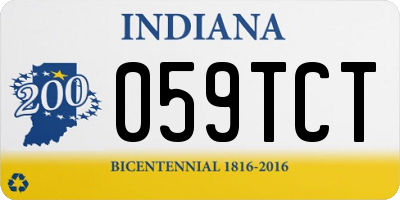IN license plate 059TCT