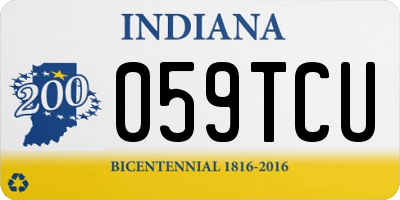 IN license plate 059TCU