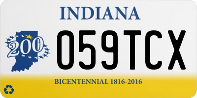 IN license plate 059TCX