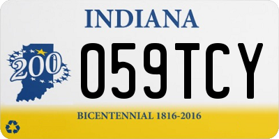 IN license plate 059TCY