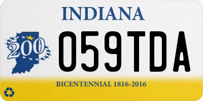 IN license plate 059TDA
