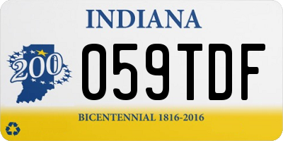 IN license plate 059TDF